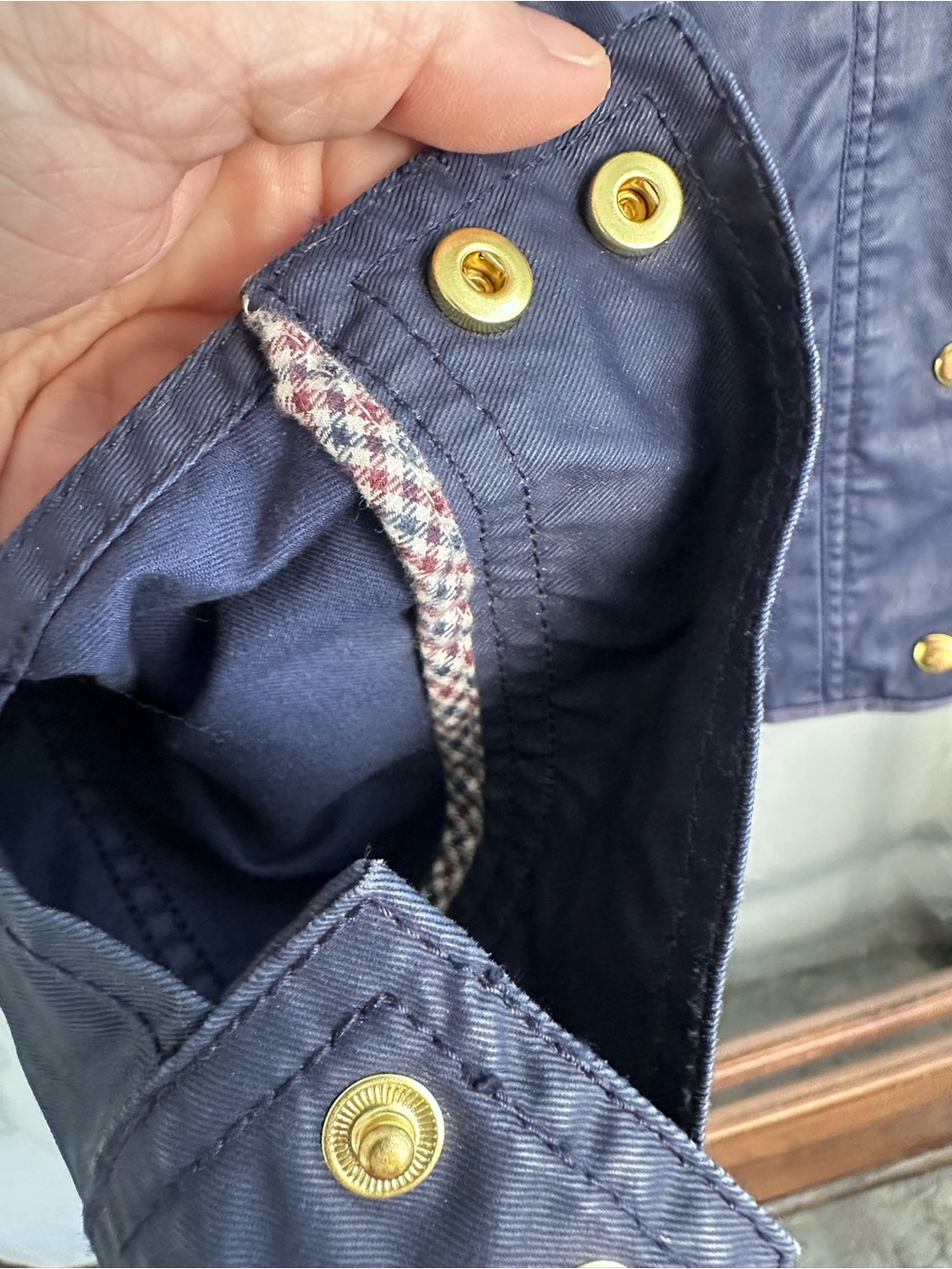 J.Crew Navy Blue Utility Field Jacket Womens Size Small Zip Snap Lightweight - Picture 3 of 9